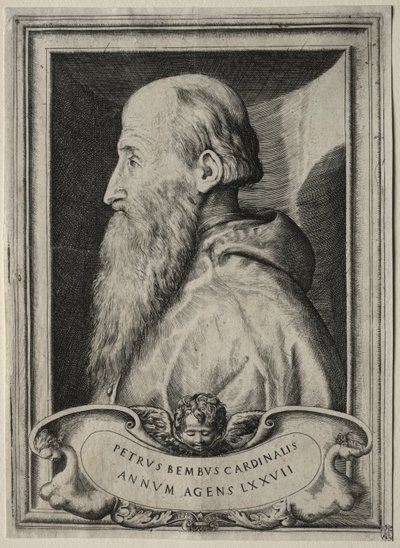 Portret van Kardinaal Pietro Bembo door Giulio Bonasone