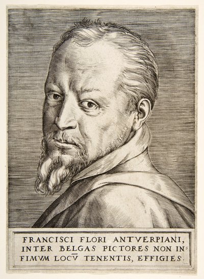 Portret van Frans Floris door Giulio Bonasone