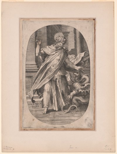 Sint Paulus Overwint de Adder door Giulio Bonasone