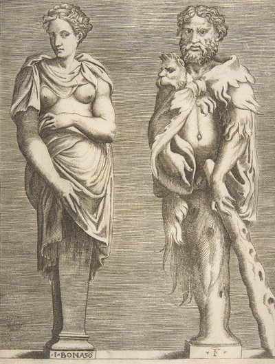Termen van Hercules en Deianira door Giulio Bonasone