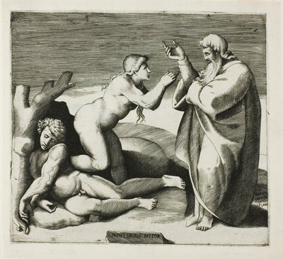 De Schepping van Eva door Giulio Bonasone