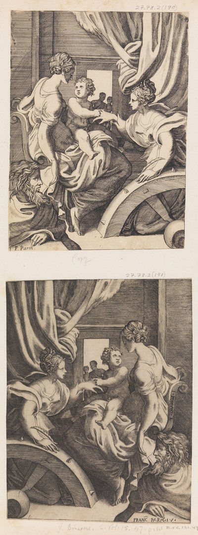 Het Mystieke Huwelijk van St. Catharina door Giulio Bonasone