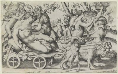 Triomf van Bacchus door Giulio Bonasone
