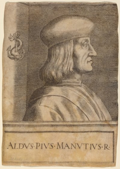 Aldus Pius Manutius door Giulio Campagnola