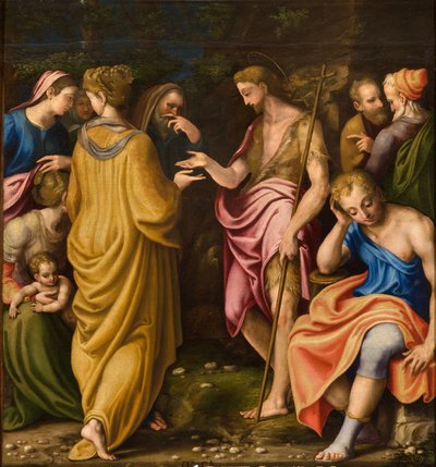 Kapel van Onze Lieve Vrouw van het Volk, Eerste span zuidzijde, Julius Camps, Prediking van de Doper 1569 door Giulio Campi