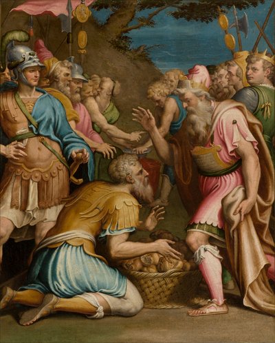Kapel van het Heilige Sacrament, Tweede overspanning zuidzijde, Giulio Campi, Offer van Melchizedech 1569 door Giulio Campi