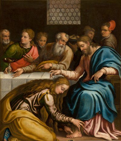 Kapel van het Heilig Sacrament, Giulio Campi, Diner in het huis van Simon 1569 door Giulio Campi