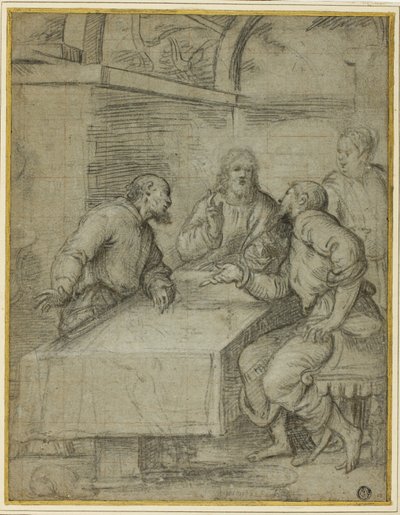 Studie voor het Avondmaal in Emmaüs door Giulio Campi