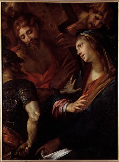Jezus en de Maagd Maria (olie op doek) door Giulio Cesare Procaccini