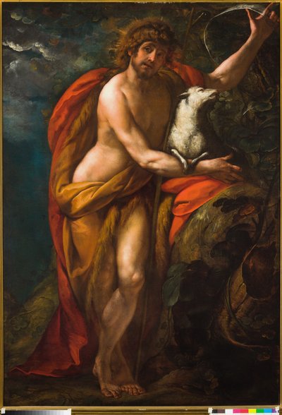 Sint Johannes de Doper in de woestijn door Giulio Cesare Procaccini