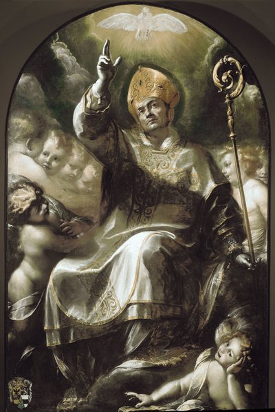 Sint Charles Borromeo in Glorie door Giulio Cesare Procaccini