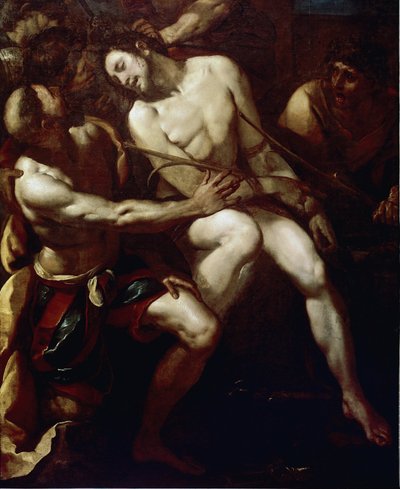 De kroning met doornen (detail) door Giulio Cesare Procaccini