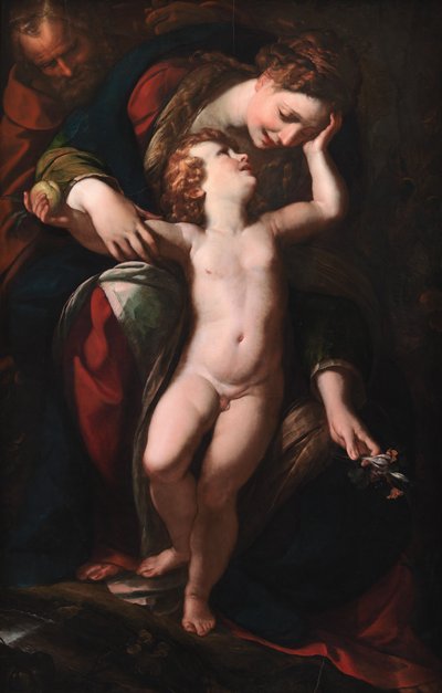 De Heilige Familie. De rust tijdens de vlucht naar Egypte door Giulio Cesare Procaccini