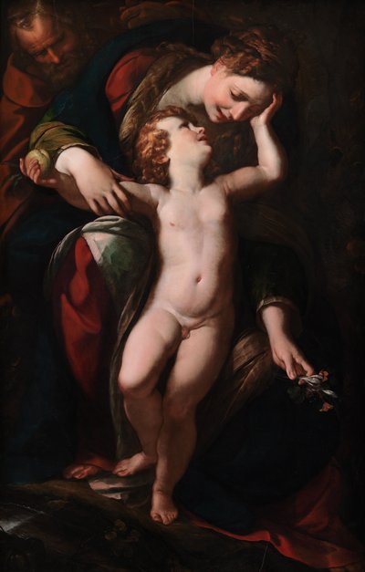 De Heilige Familie. De rust tijdens de vlucht naar Egypte, 1613-1615 door Giulio Cesare Procaccini
