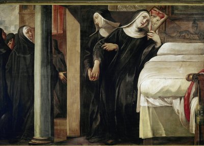 Het wonder van zuster Paola Giustini door Giulio Cesare Procaccini