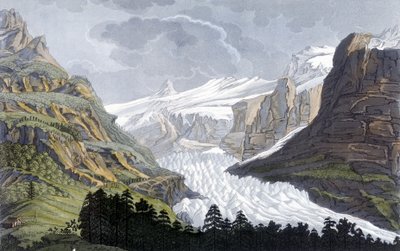 Gletsjer van Grindelwald in Zwitserland - in 