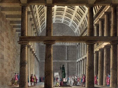 Interieur van het Parthenon, begin 19e eeuw - in 