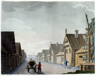 Russisch dorp - in 