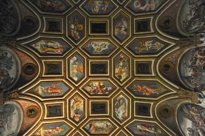 Plafonddecoratie van de Camera dei Venti, 1526-1534 door Giulio Romano