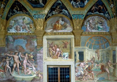 Voorstellingen van de Goddelijke Liefdes, Sala di Psiche door Giulio Romano