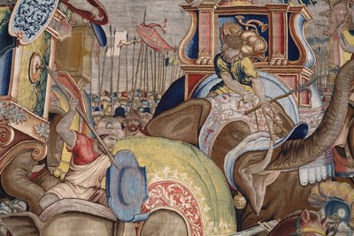 De Daden van Scipio. De slag bij Zama (detail) door Giulio Romano