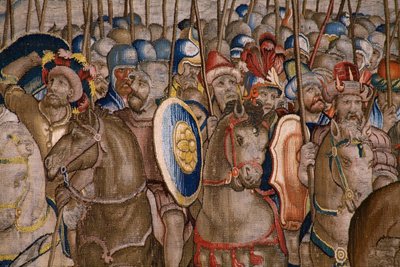De daden van Scipio: De slag bij Zama (detail) door Giulio Romano