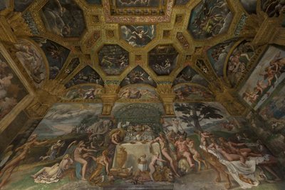 Fresco detail uit de Kamer van Amor en Psyche, 1526-1534 door Giulio Romano