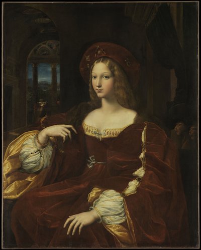 Portret van Doña Isabel de Requesens y Enríquez de Cardona-Anglesola, ca. 1518 door Giulio Romano