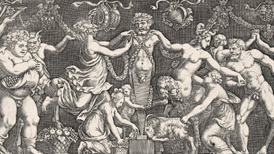 Offer aan Priapus, ca. 1540 door Giulio Romano