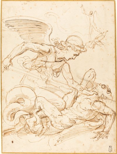 Sint Michaël door Giulio Romano