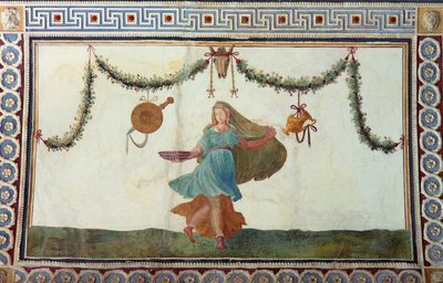 De Camera con Fregio di Amorini (detail) door Giulio Romano