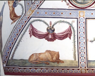 De Camera con Fregio di Amorini (detail) door Giulio Romano