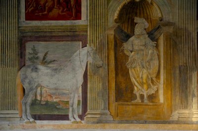 De Hal van Paarden Sala dei Cavalli in het Palazzo del Te, 1526-1534 door Giulio Romano