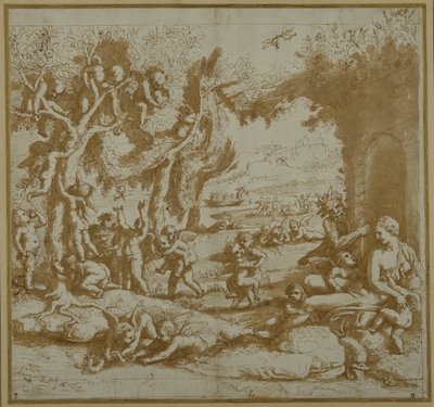 Venus met de erichten van Philostratus door Giulio Romano