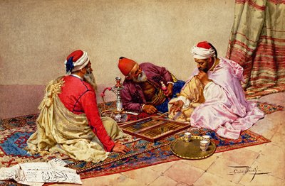 De Backgammon Spelers door Giulio Rosati