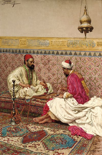 De backgammonspelers door Giulio Rosati
