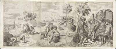 Apollo en Marsyas door Giulio Sanuto