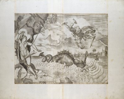 Perseus en Andromeda door Giulio Sanuto