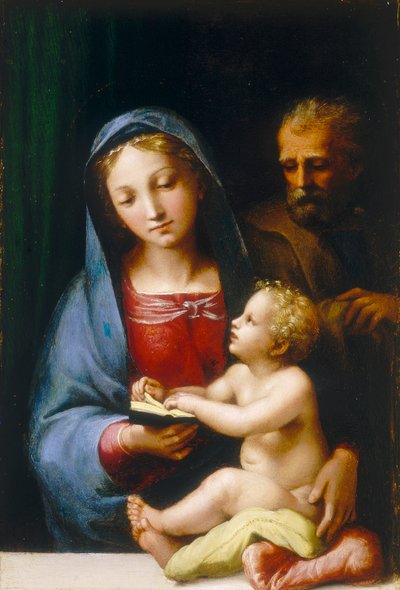 Heilige Familie door Giulio attr. to Romano
