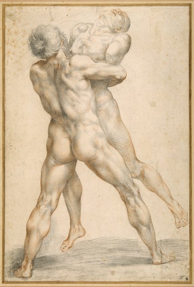 Hercules worstelt met Antaeus door Giuseppe Cesari