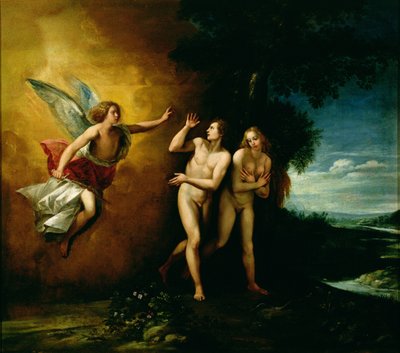 De verdrijving van Adam en Eva door Giuseppe Cesari