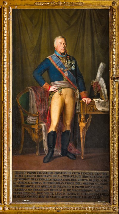 Portret van Nicolo Filangeri, Generaal-Luitenant van het Koninkrijk door Giuseppe (school of) Patania