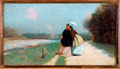 De oevers van de Arno door Giuseppe Abbati