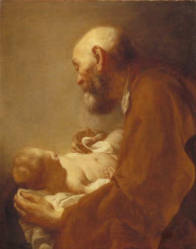 Sint Simon met het Christuskind, 18e eeuw door Giuseppe Angeli