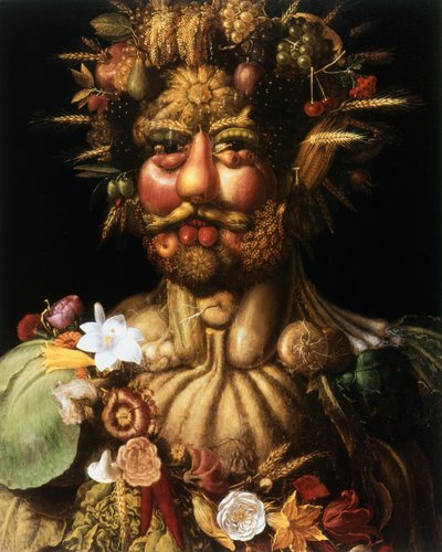 Vertumnus - Rudolf II, ca. 1590 door Giuseppe Arcimboldi