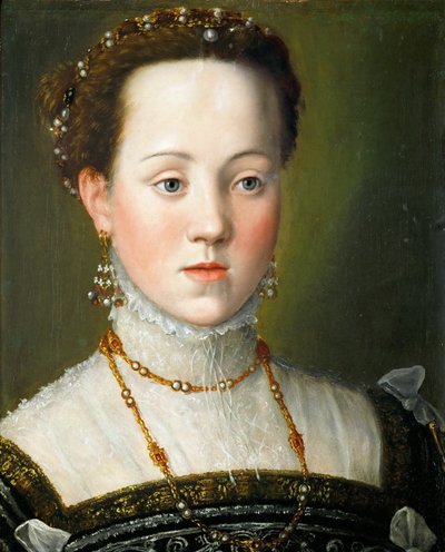 Aartshertogin Anna van Oostenrijk 1549-1580, Koningin van Spanje, ca. 1563 door Giuseppe Arcimboldo