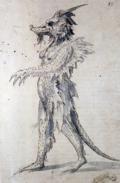 Ontwerp voor een draak door Giuseppe Arcimboldo