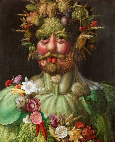 Italiaans: Keizer Rudolf II als Vertumnus.  Rudolf II van Habsurg als Vertumnus door Giuseppe Arcimboldo