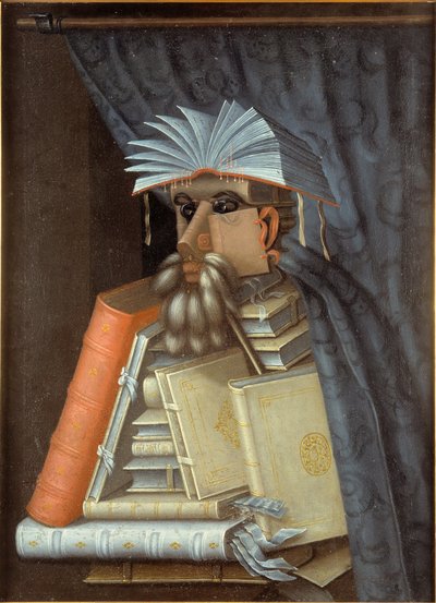 Portret van een bibliothecaris door Giuseppe Arcimboldo