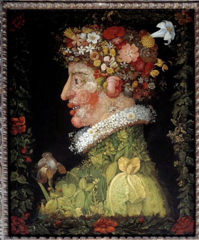 Lente (uit een serie die de vier seizoenen afbeeldt) door Giuseppe Arcimboldo